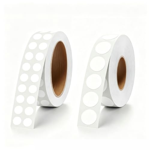 1/2" & 1/4" White Dot Stickers Round Color Coding Circle Dots Stickers