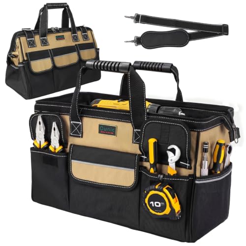 18 Inch Heavy Duty Tool Bag, 16 Pockets Portable Tool Box Organizer 18 Inch