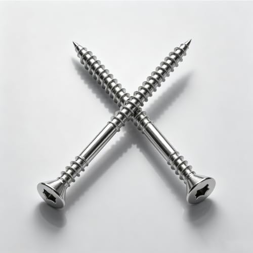 Marine Grade #10 x 4 Flat Head Deck Screws Type 316 Stainless Steel100PCS
