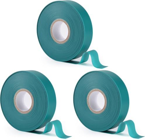 TELENT OUTDOORS Stretch Tie Tape, 1” Wide 200FT Reusable Garden Plant Ties Green Tapes for Plants, Thick Garden Vinyl Stake Ribbon for Branches Flowers Tomatoes Indoor Outdoor Greenhouse (Pack of 3) 200FT (Pack of 3)