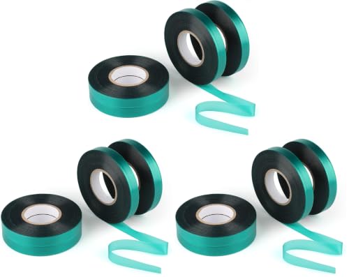 KINGLAKE GARDEN Stretch Tie Tape Roll-4 Rolls Total 600 Feet 1/2" Green Garden Tape,Plant Ribbons Plant Garden Tie for Branches, Climbing Planters, Flowers (Pack of 3) 600 Feet (Pack of 3)