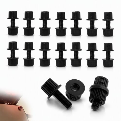 16PCS License Plate Bolts, 6mm Motorcycle License Plates Screw Kit