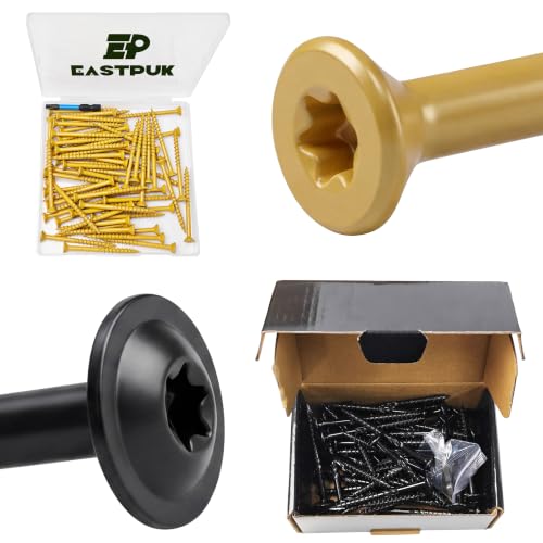 Wood Screws #10x2-1/2, 62 PCS 1lb, Deck Screws 2-1/2 Inch & 50-Pack Heavy Duty Self Drilling Structural Screw, Lag Screws 3 Inch, #14 x 3 Wood Screws, for Exterior Wood and Timber Fastening
