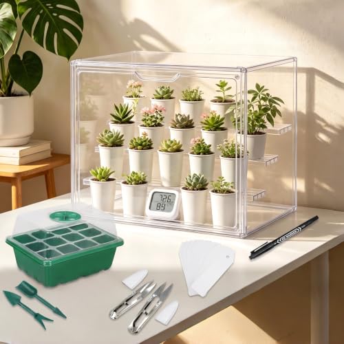 4-in-1 Seed Starter Kit with Mini Greenhouse & Tools