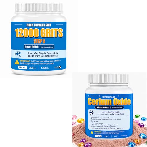 12000 Grit Aluminum Oxide & Red Cerium Oxide Polish Bundle