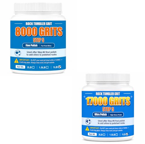 8000 & 17000 Grit Aluminum Oxide Rock Tumbler Polish Bundle