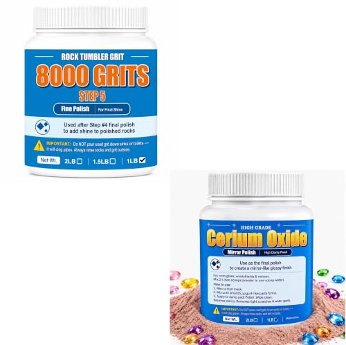 8000 Grit Aluminum Oxide & Red Cerium Oxide Polish Bundle