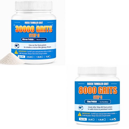 8000 & 30000 Grit Aluminum Oxide Rock Tumbler Polish Bundle
