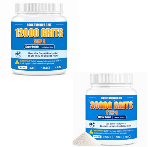 12000 & 30000 Grit Aluminum Oxide Rock Tumbler Polish Bundle