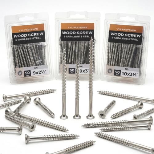 316 Stainless Steel Screws Variety Pack - 150 Counts by YYL FASTENER