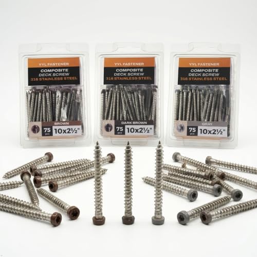 Stainless Steel Screws #10 x 2-1/2 Color Variety Pack - 225 Counts