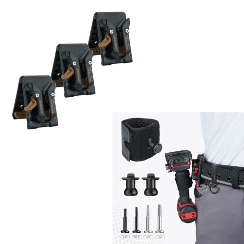 MELOTOGH 3 Pack Quick Release Belt Clip for Pouch,Drill Holster,MELOTOUGH Universal Drill Holster for Tool Belt, Heavy Duty Tool Holster with Quick Release Belt Clip