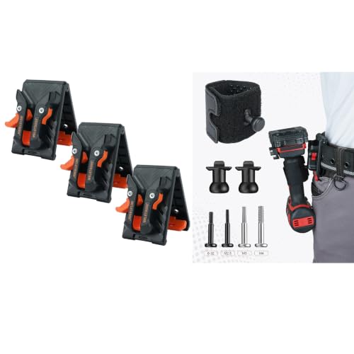 MELOTOGH 3 Pack Quick Release Belt Clip,MELOTOUGH Universal Drill Holster for Tool Belt, Heavy Duty Tool Holster with Quick Release Belt Clip