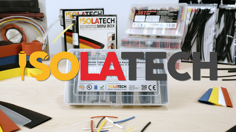 Isolatech Heat Shrink Tubing 2:1 Black Selection of 13 Diameters and 6 Lengths | Polyolefin, without glue, blank, for insulating cables, solder terminals and 18650 batteries, UV resistant 40mm 1 metre.