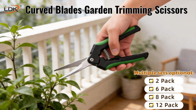 LDK 12 Pack Curved Blades Gardening Hand Pruner Pruning Snip