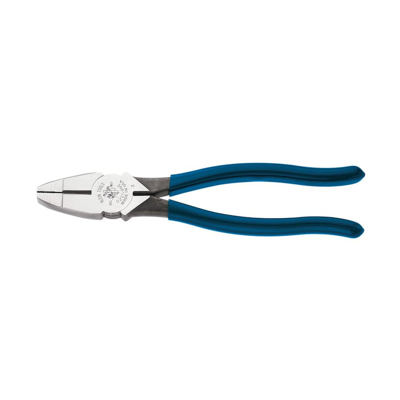 Klein Tools D201-8NE Lineman's New England Nose Pliers with Streamlined Design, Knurled Jaws and Handle Tempering, 7-Inch New England 8-Inch