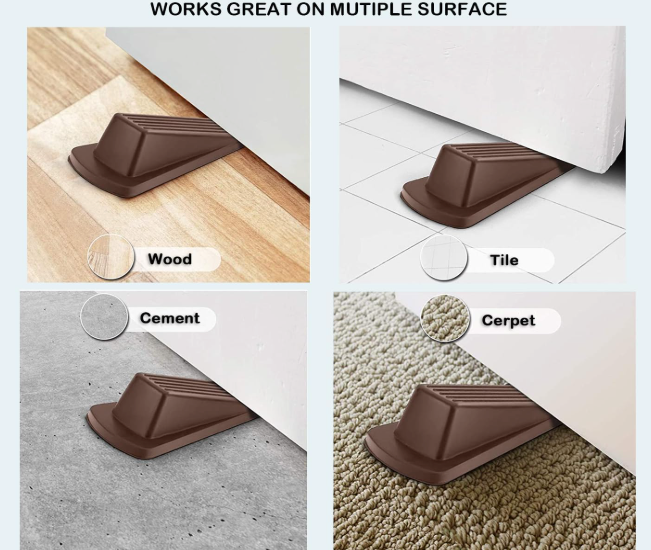 Shepherd Hardware 9133 Door Stop, 1-Pack, Brown 1 Pack