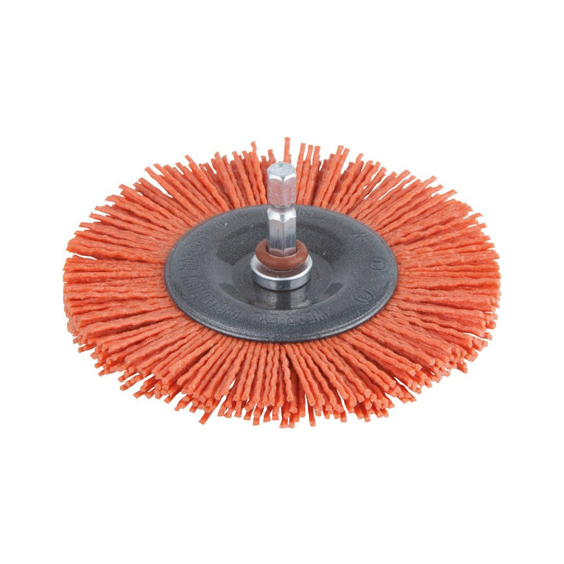 wolfcraft nylon wire disc brush I 1502000 I aggressive ø100x10mm
