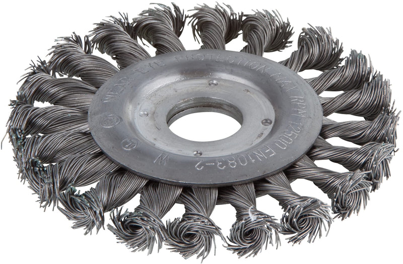 wolfcraft steel wire disc brush I 2148000 I for derusting and cleaning with the angle grinder