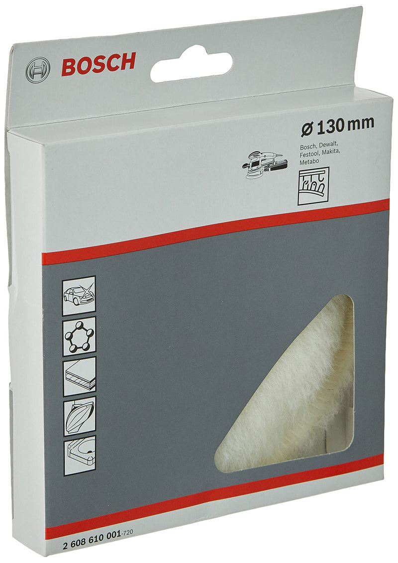 Bosch Accessories Bosch Accessories Bosch Professional 1x lamb's wool cap (for polishing old paint and after surface sanding, Ø 130 mm, eccentric sander accessory)