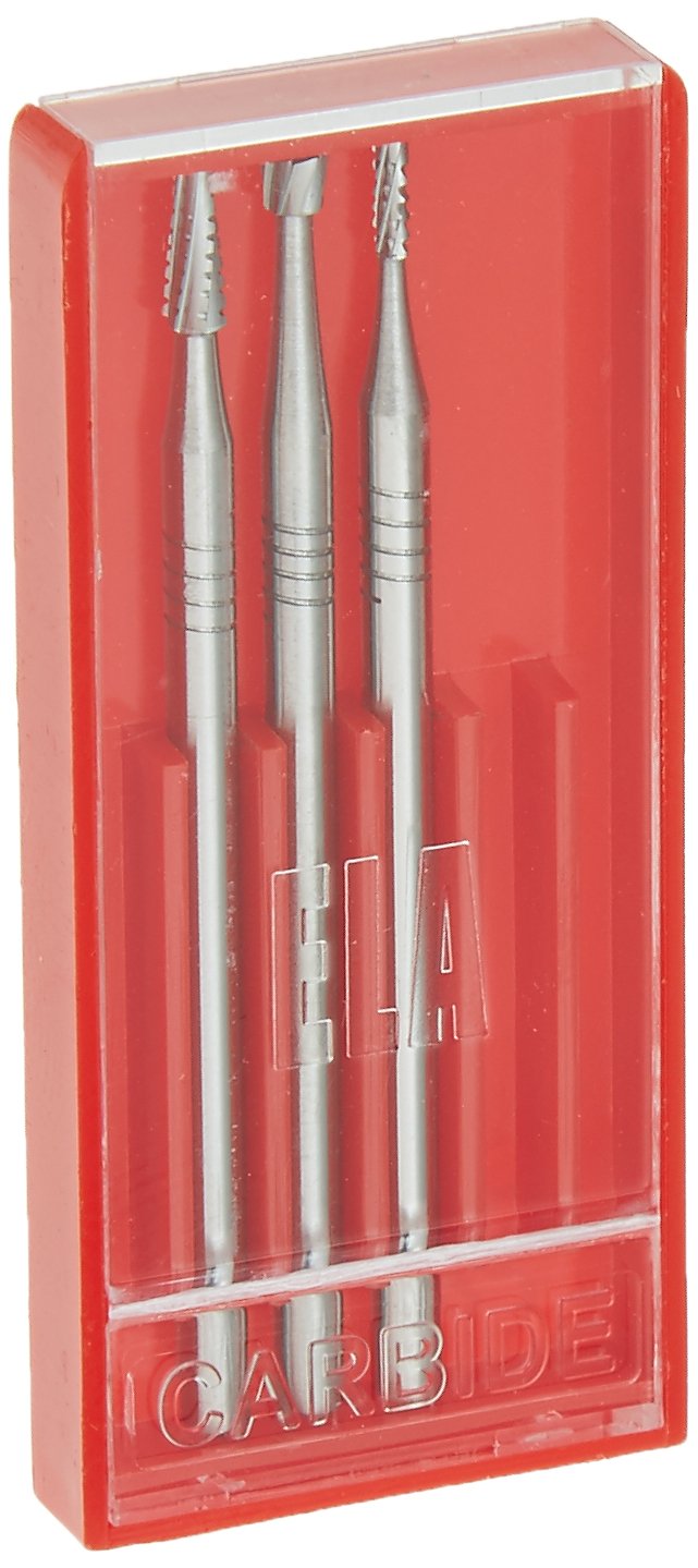 Proxxon 28752 carbide milling cutter set with 3 shapes cylinder, cone, roller shaft Ø2.35mm