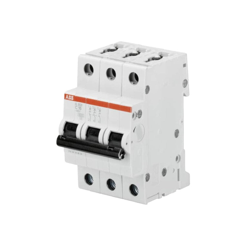 ABB S200 MCB circuit breaker type C, 3-pole 25A 400V, breaking capacity 6 kA System Pro M Compact