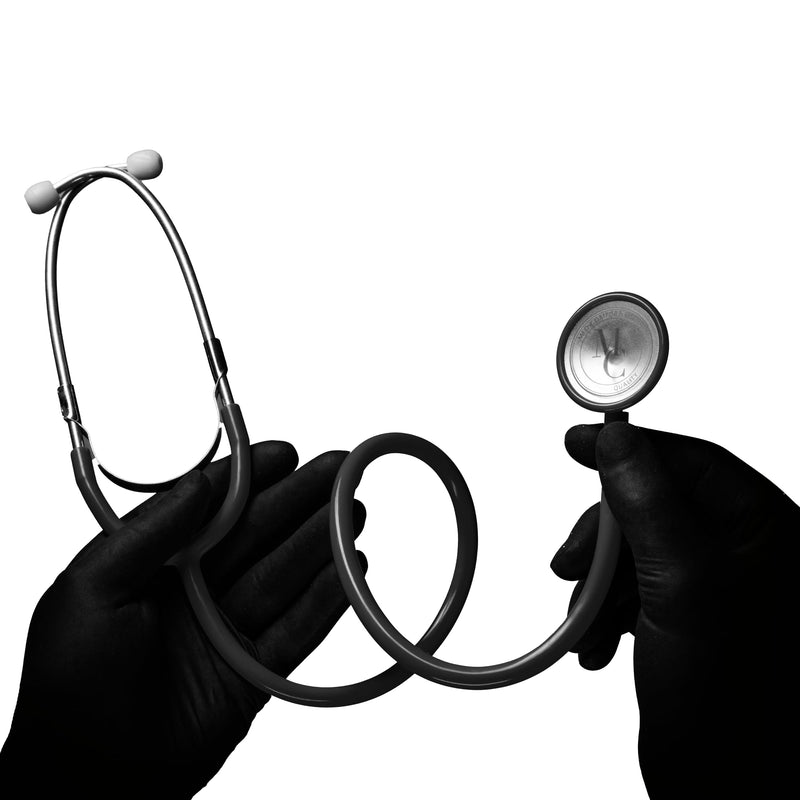 Flat head stethoscope, Med-Comfort, black, 1 piece - high-quality stethoscope for doctors and nurses