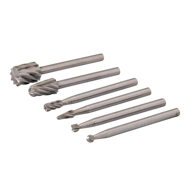 Silverline 457038 HSS Burrs for Rotary Tools, 6 Pieces Set Ø 2, 3, 5 and 7 mm 1 Classic