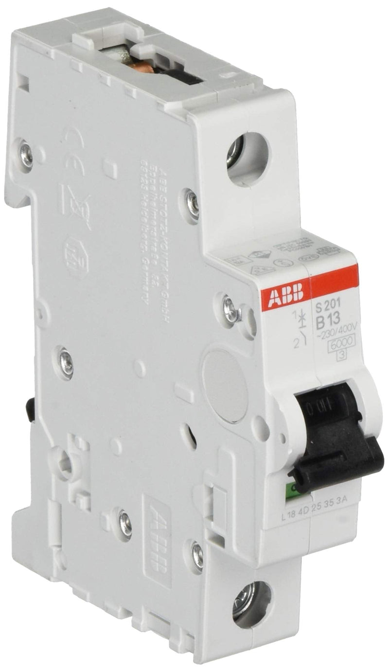 ABB S200 MCB circuit breaker type B, 1-pole 13A 253V, breaking capacity 6 kA System Pro M Compact