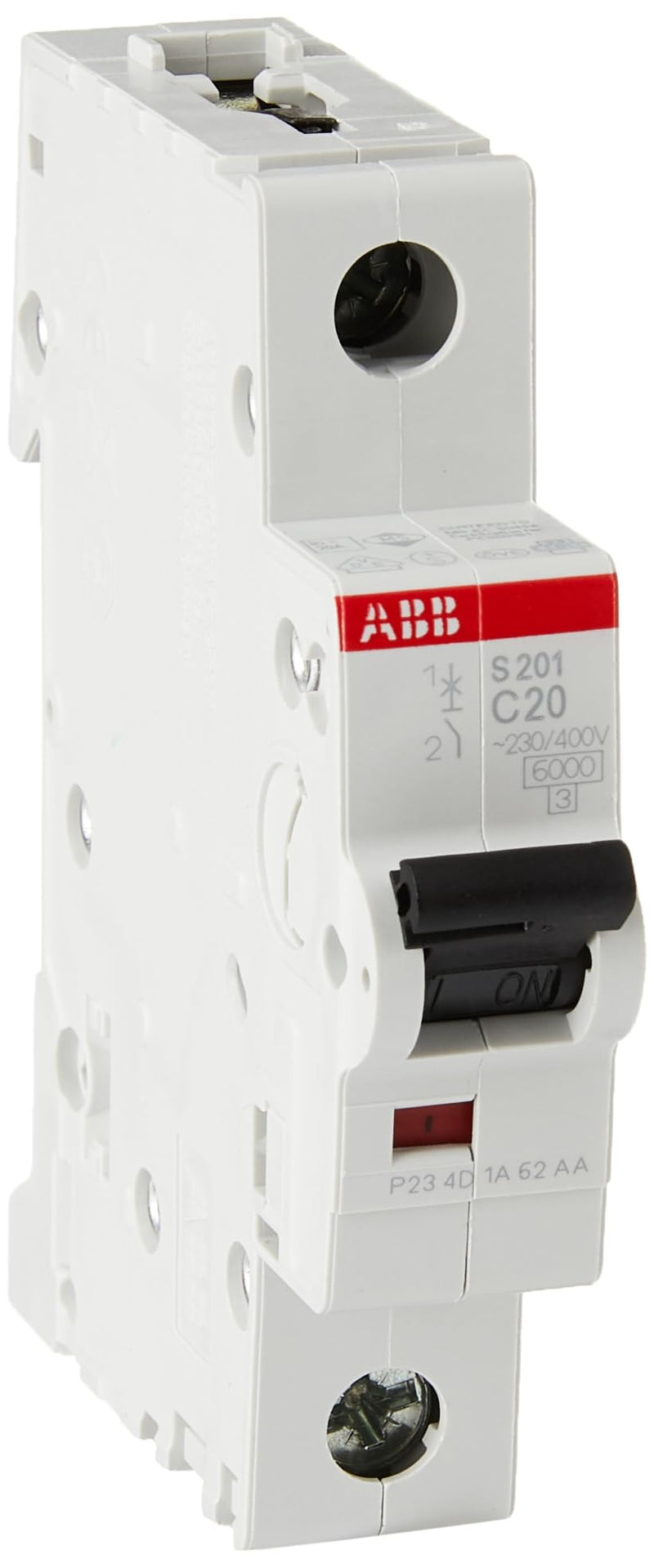 ABB S200 Circuit Breaker Type C, 1-Pin 20A System Pro M Compact DIN Rail Mounting Single Pack Single