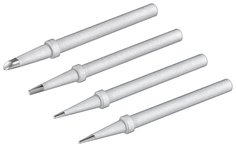 Goobay 51092 Soldering Tip Set for Soldering Station AP2 / Soldering Iron Tips Set of 4 / Replacement Soldering Tips Soldering Tips for Soldering / Soldering Station Accessories / 4 Piece Soldering Tip Set 4 Pieces for AP2 for ø 4.8 mm Single