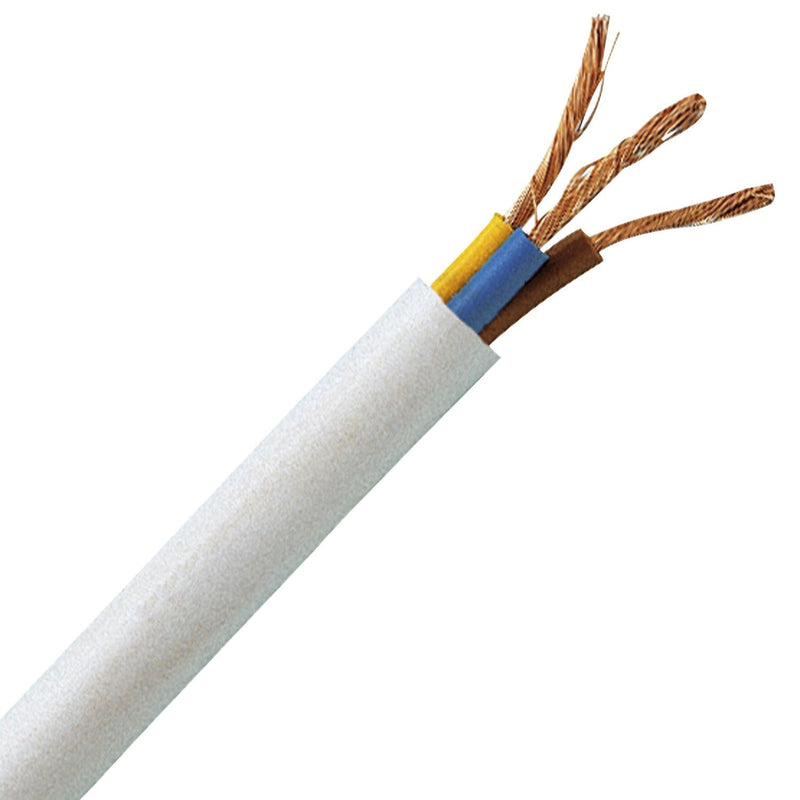 Kopp 151705847 hose line H05 VV-F 3G, 1 mm², 5 m, white white single