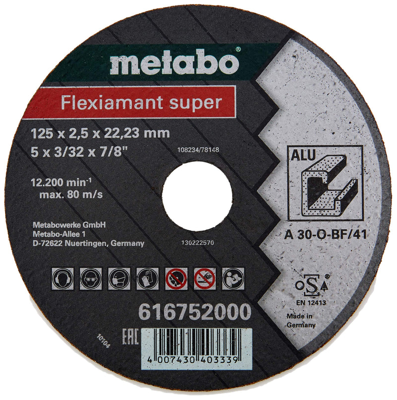 Metabo Flexiamant Super cutting disc aluminum (universal disc, open structure; quality: A 30-O, 12200/min) 616752000