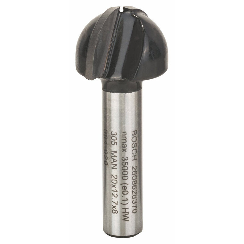 Bosch Professional Accessories 2608628370 Cove cutter 8 mm, R1 10 mm, D 20 mm, L 12.7 mm, G 46 mm L 10 mm Ø 20 mm