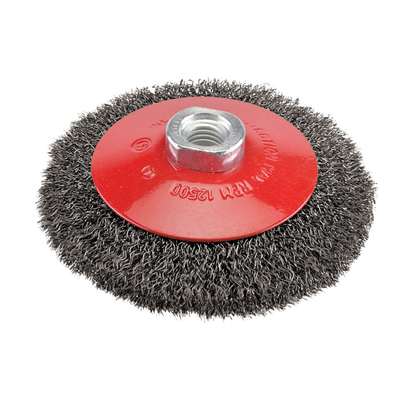Silverline 763625 Steel Wire Disc Brush, Crimped 115mm Crimped Wires