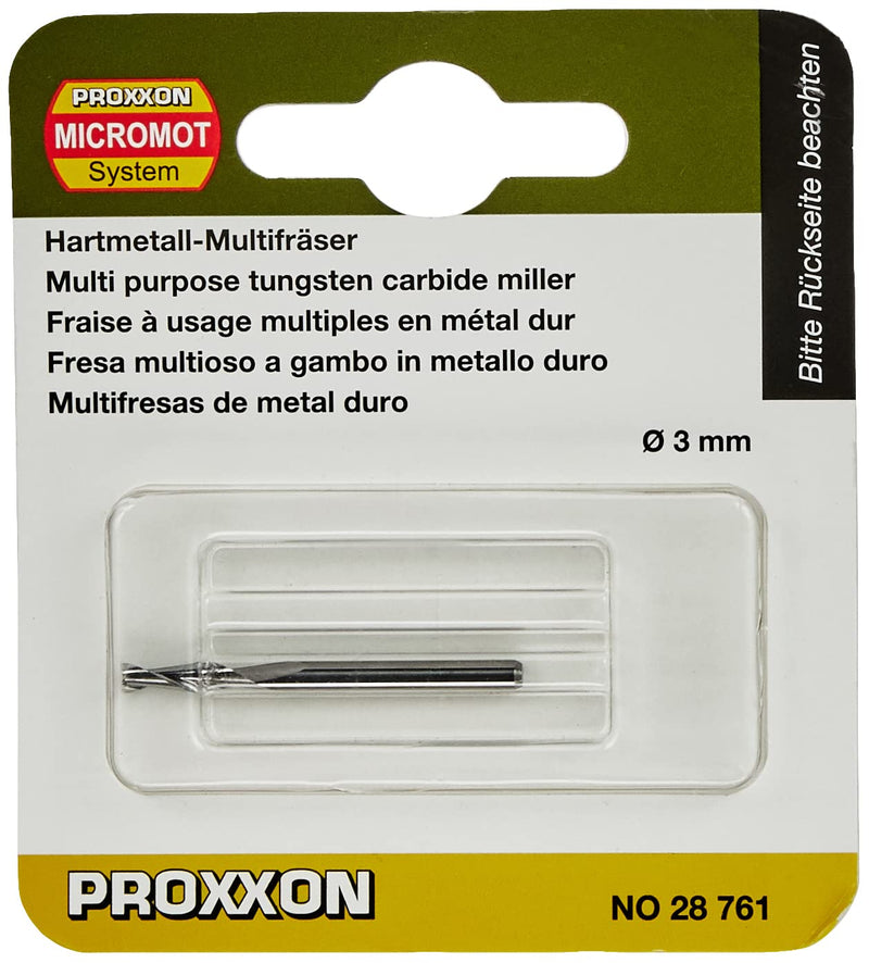 Proxxon 28761 carbide multi-milling cutter Ø3mm for steel, glass, boards, shaft Ø3mm