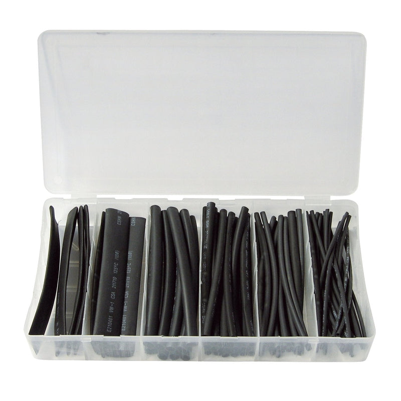 Strassenwelt shrink tube set, black, 100 pieces