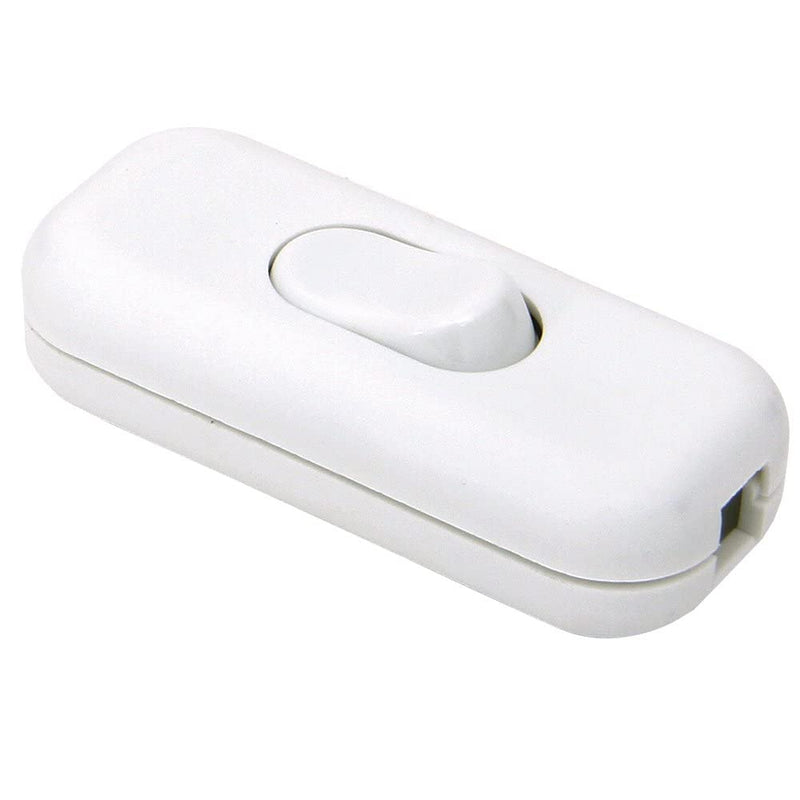 REV rocker switch, supply switch, cord switch, cable switch, 2-pole, 230VAC, max. 6A, white White