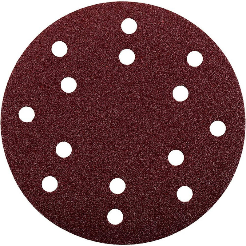 KWB Quick Stick Wood and Metal Self Adhesive Sanding Discs 150 mm Diameter, Hole Punched, 4920 08