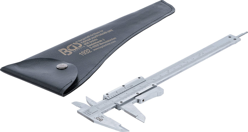BGS 1932 | Precision caliper | 0 - 150mm | mm + inches | Vernier 1/20 mm | Includes faux leather bag