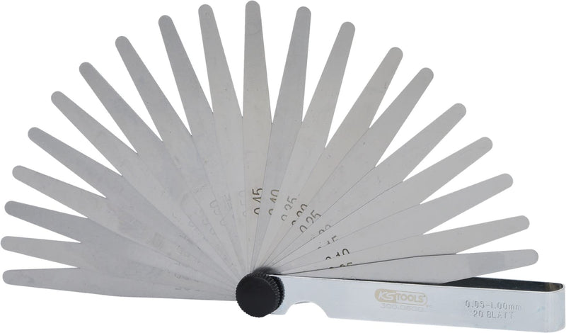 KS Tools 300.0600 feeler gauge, 20 sheets, 0.05-1mm