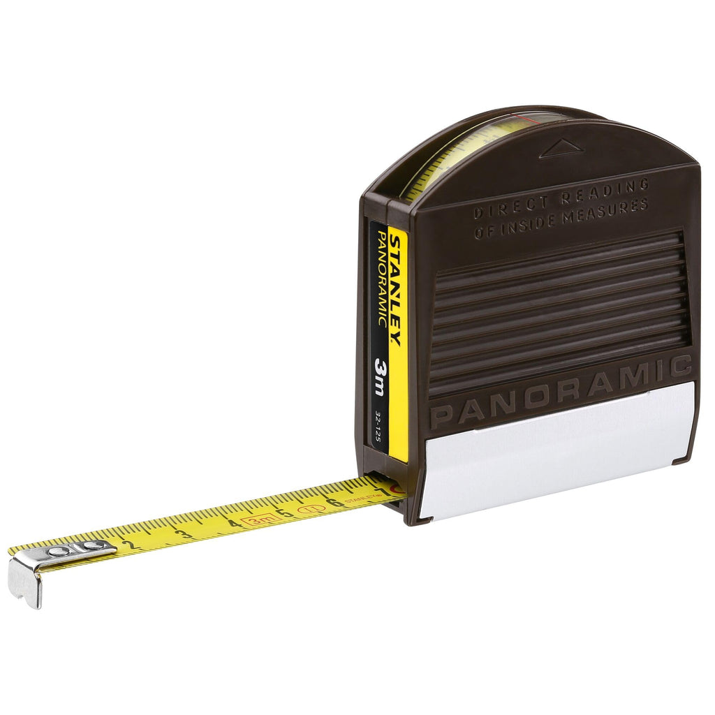 Stanley tape measure Panoramic (with viewing window, 3 m length, 12.7 mm measuring width, plastic housing, without lock) 1-32-125