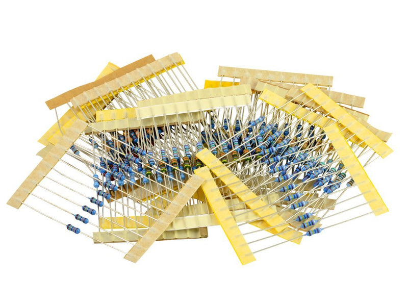 Kemo S001 carbon film resistor assortment, axially wired, 200 pieces.