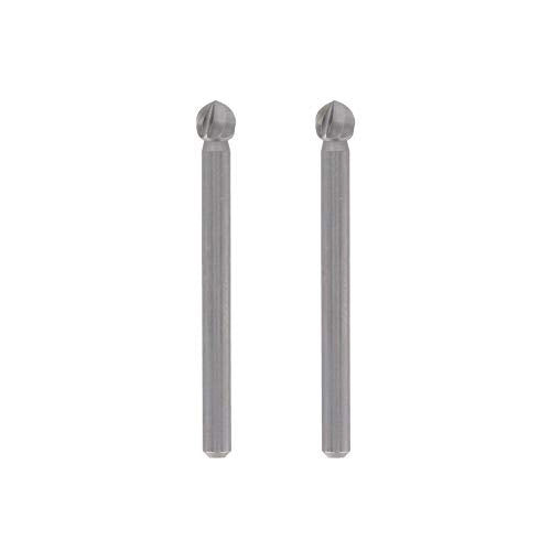 Dremel 114 High-Speed Milling Cutter Accessory Set for Multifunctional Tool with 2 Cutters Diameter 7.8 mm for Carving, Engraving, Shaping, Jointing Plastic, Plexiglass, Leather, Wood, Plexiglass and Much More 2-1 - Pack 7.8 mm ball (2x)
