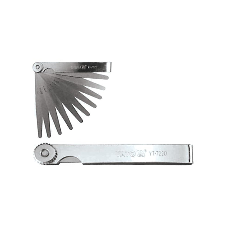 Yato feeler gauge 0.02 - 1.00mm 17 pieces 100mm long professional