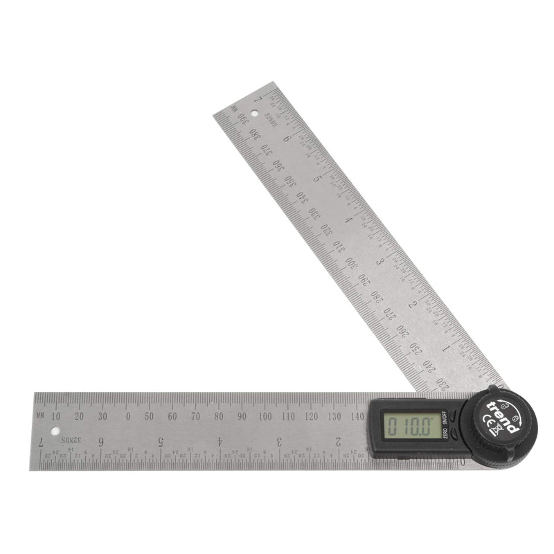 Trend Digital Angle Ruler - 360 degree angle range for measuring and marking bevels, miters and bevels, DAR/200 Single