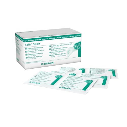 B Braun Alcohol Pads, Pack of 1 (1 x 100 Pieces) 100 pieces (pack of 1)