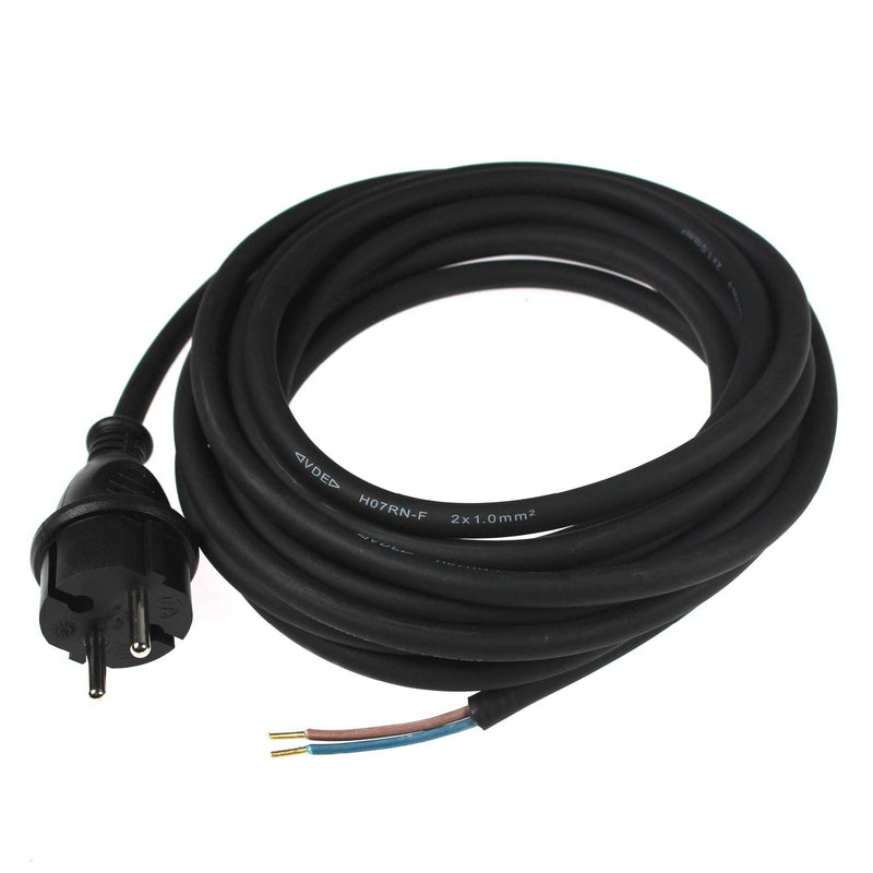 as - Schwabe rubber connecting cable 5 m - connecting cable 230 V / 16 A, H07RN-F 2x1.5 - protective contact plug with cable - power cable with wire end sleeves - IP44 I 70558 5 m H07RN-F 2x1.5