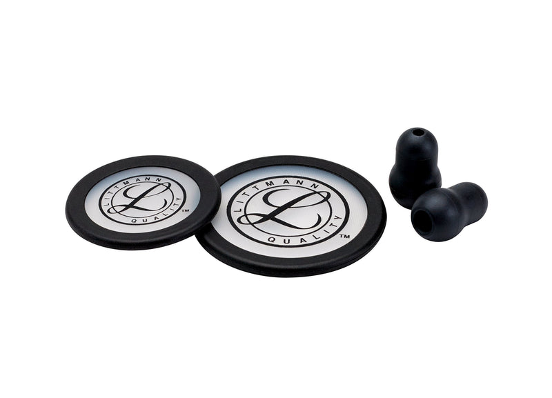 3M Littmann stethoscope spare parts set, Classic III, Cardiology IV and CORE, 40016, black single