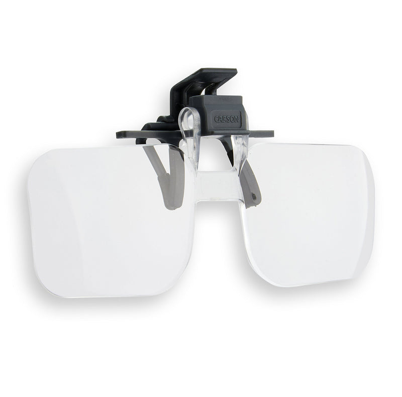 Carson OD-14 Clip & Flip 2x attachment magnifier for glasses, 2x (+4.00 diopters) 2x (+4.00 diopters) single